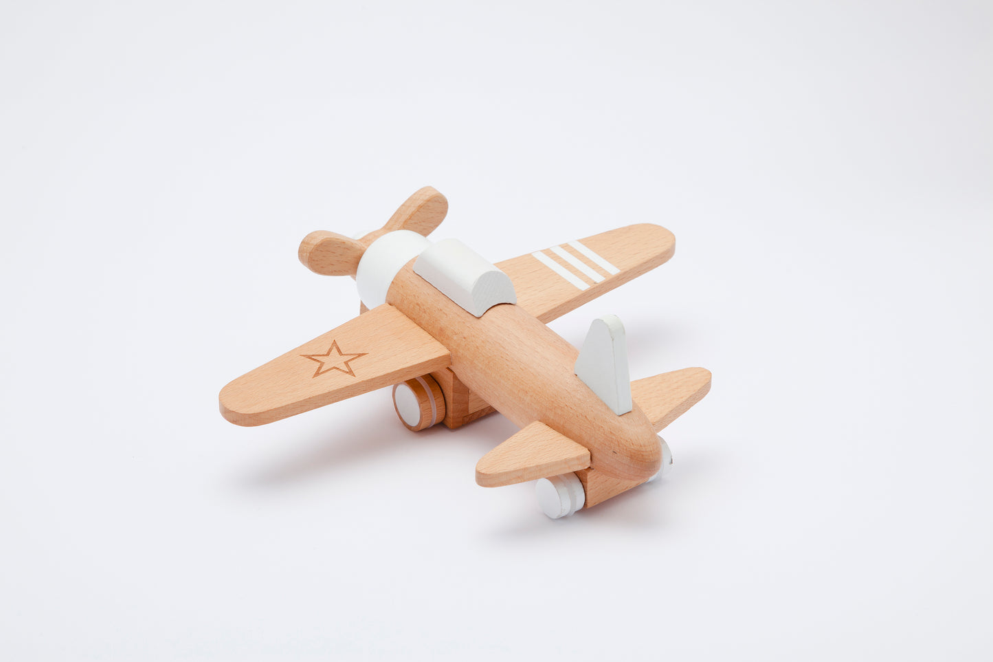 Holz Propeller Flugzeug Hikoki - Schwarz