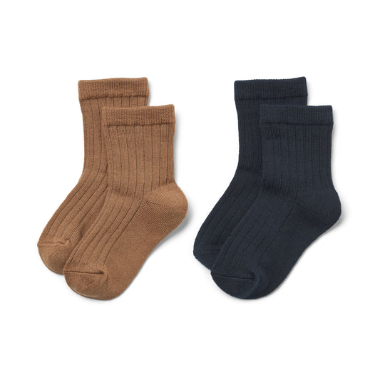 2er-Set Wollrippensocken Vilde