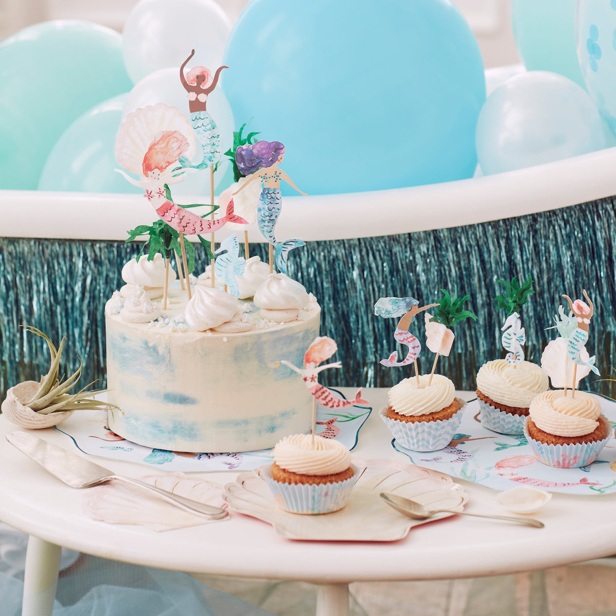 Cupcake-Set - Meerjungfrau