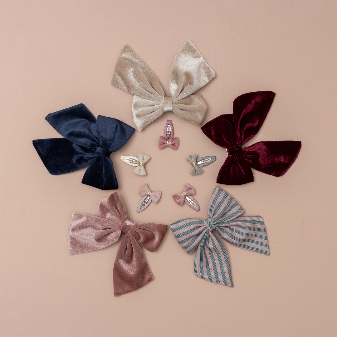 Agnes Oversize Samtschleifen Set