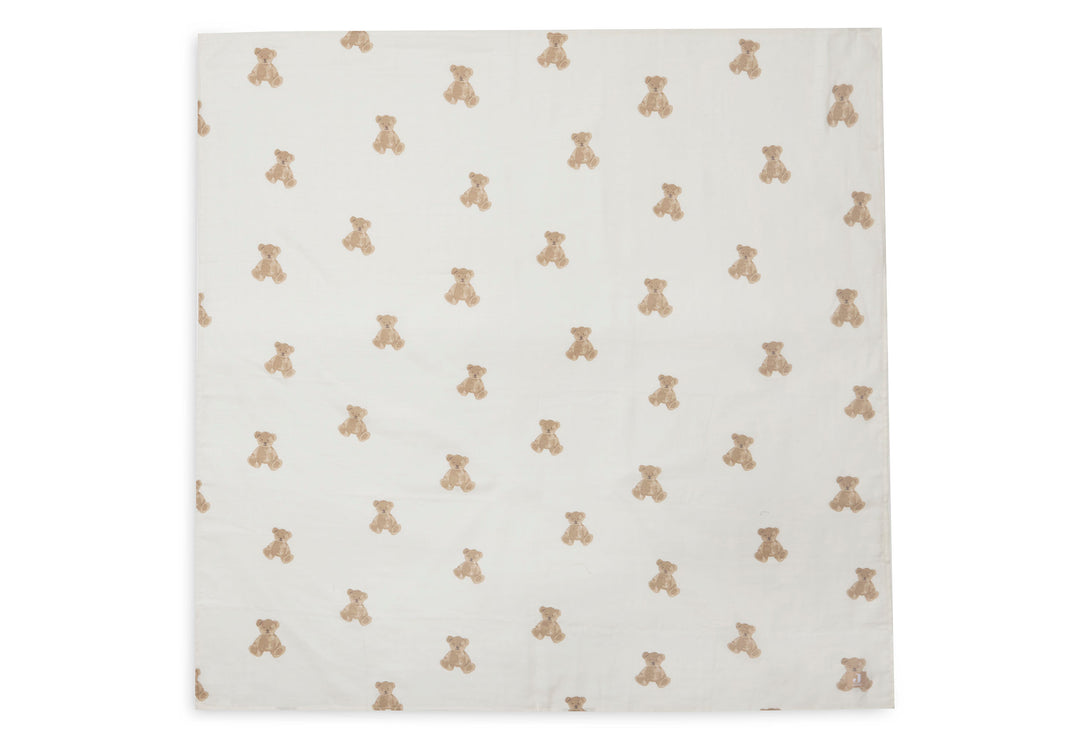 2er-Set Musselintücher Hydrophil 115x115cm - Teddy Bear