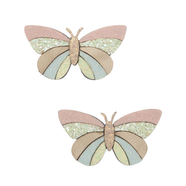Haarclip Set - Stripy Butterflies