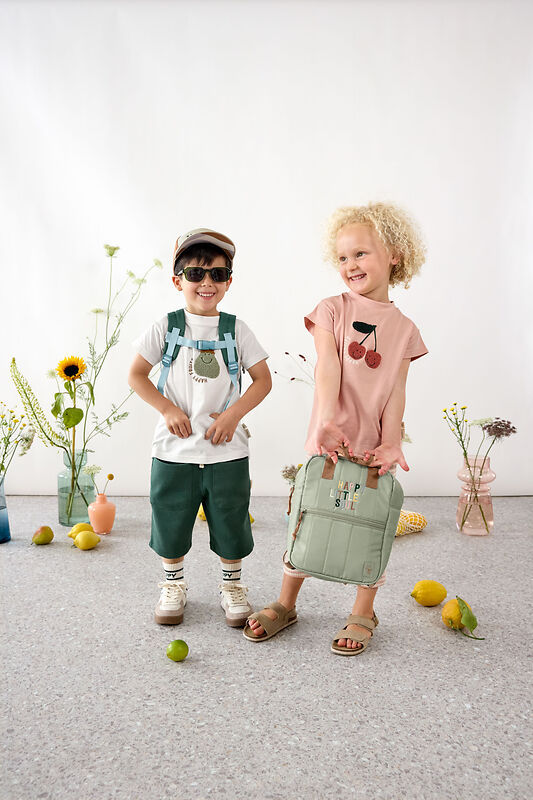 Kindergartenrucksack Square - Little Gang, Light Khaki