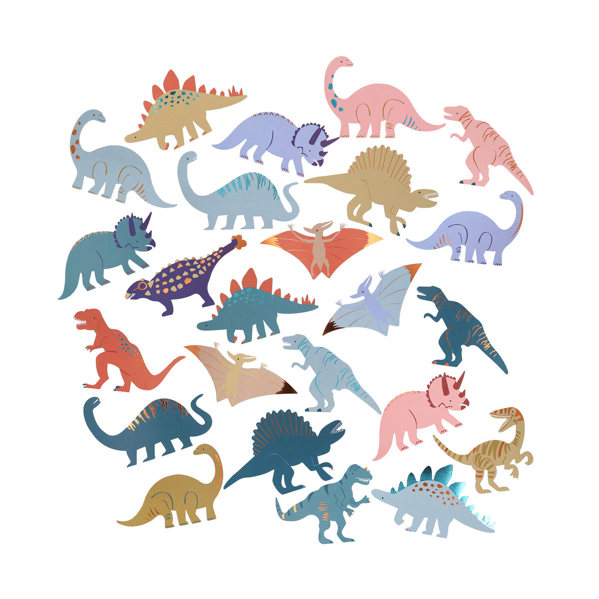 25 große Sticker - Dinosaurier