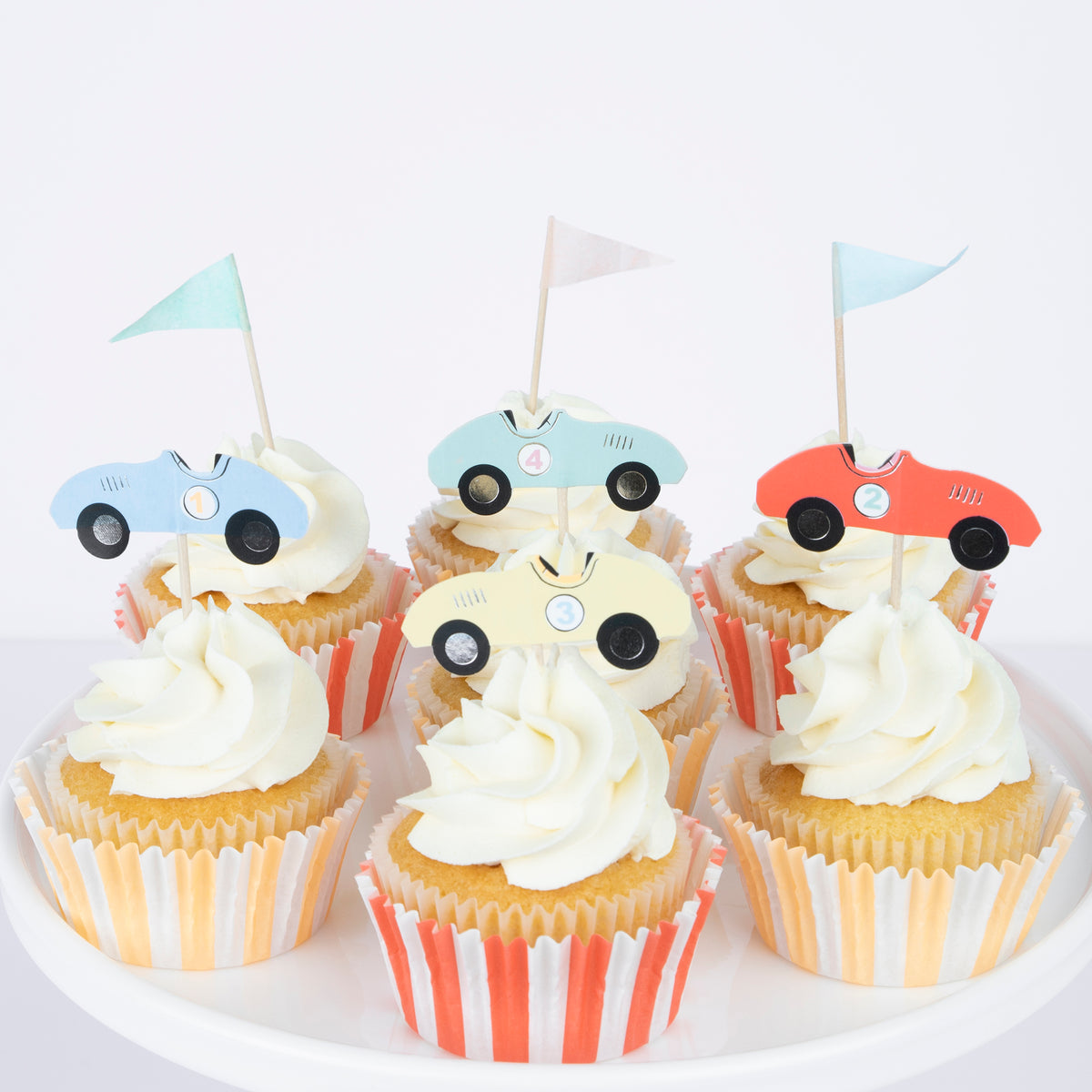 Cupcake-Set - Rennwagen