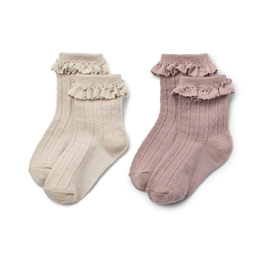2er-Set Wollspitzen-Socken Nora