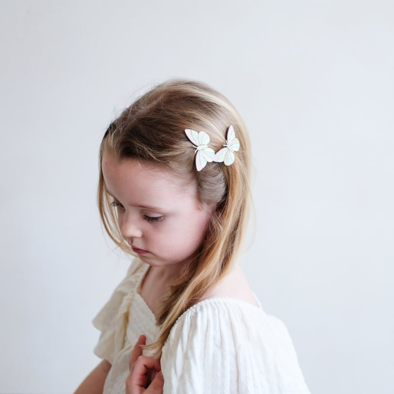 Haarclip Set - Stripy Butterflies