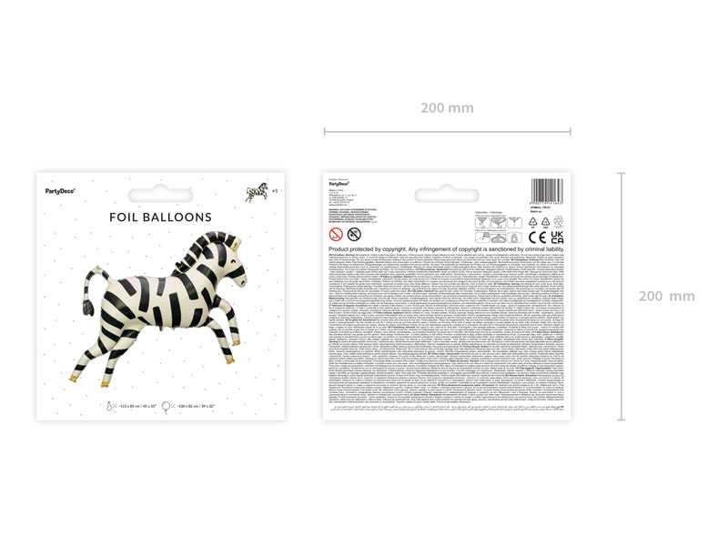Folienballon Zebra