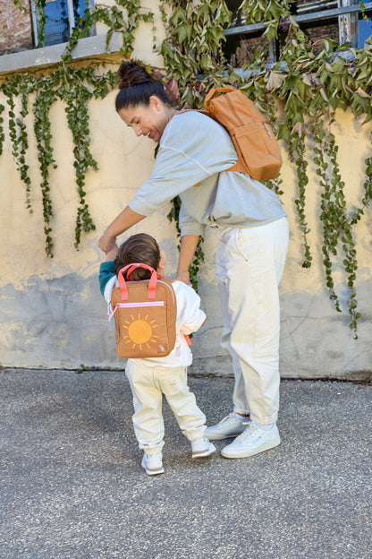 Kindergartenrucksack Square Little One & Me - Small, Karamell