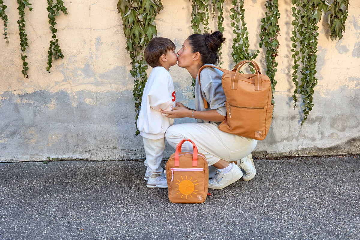 Kindergartenrucksack Square Little One & Me - Small, Karamell