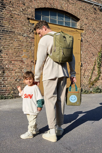 Kindergartenrucksack Square Little One & Me - Small, Oliv