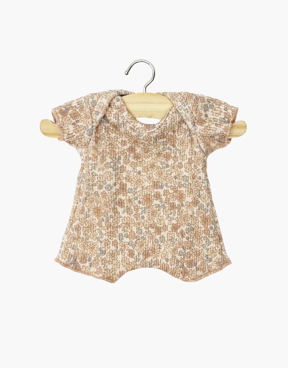 Puppen-Strickbody mit Kakaoblüten
