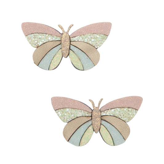 Haarclip Set - Stripy Butterflies