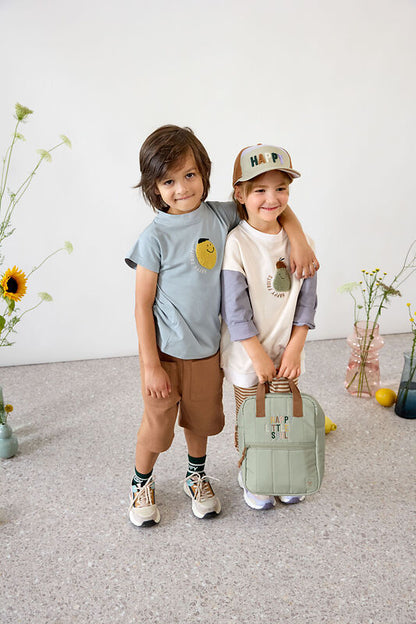 Kindergartenrucksack Square - Little Gang, Light Khaki