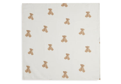 3er-Set Musselintücher Hydrophil 70x70 cm - Teddy Bear