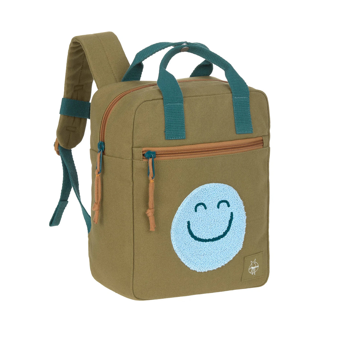 Kindergartenrucksack Square Little One & Me - Small, Oliv
