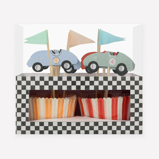 Cupcake-Set - Rennwagen