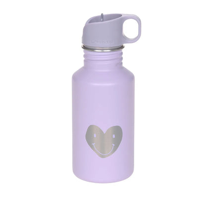 Edelstahl Kinder Trinkflasche 500 ml - Little Gang, Herz, Lila