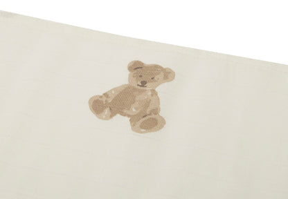 3er-Set Musselintücher Hydrophil 70x70 cm - Teddy Bear
