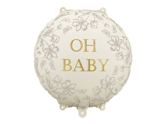 Folienballon rund "Oh Baby"